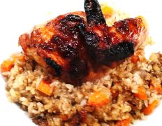 Crispy Chicken a L’orange and Brown Rice